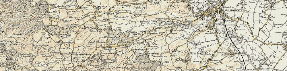 Old map of Bare Ash in 1898-1900