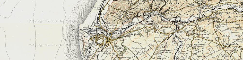 Old map of Barepot in 1901-1904