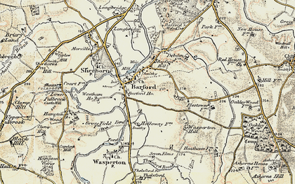 Old map of Barford in 1899-1902