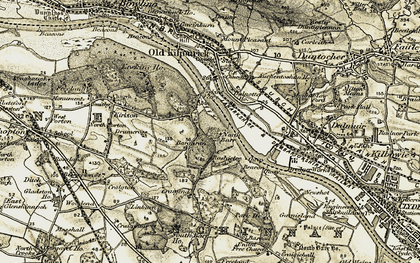 Old map of Bargarran in 1905-1906