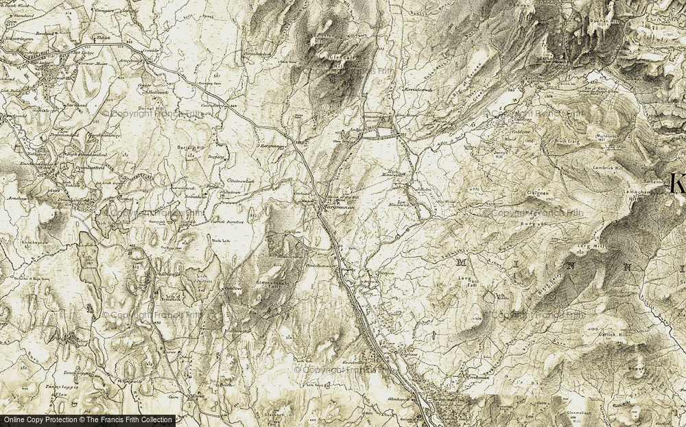 Old Map of Historic Map covering Borgan in 1904-1905