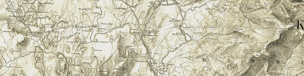 Old map of Birch Linn in 1904-1905