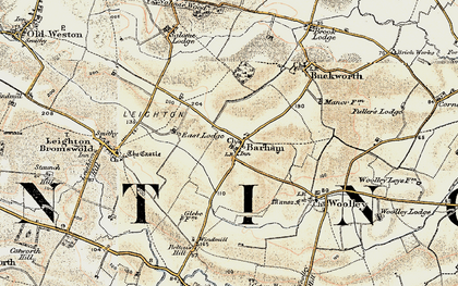 Old map of Barham in 1901