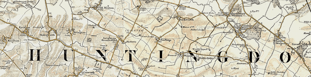 Old map of Barham in 1901