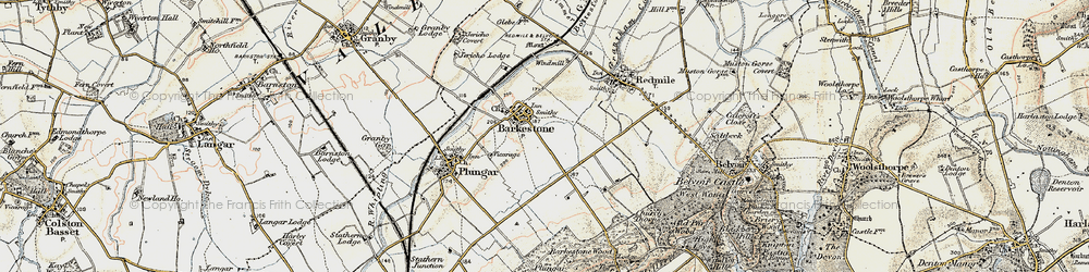 Old map of Barkestone-le-Vale in 1902-1903