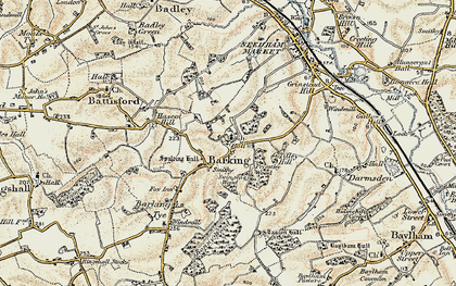 Old map of Titley Hill in 1899-1901