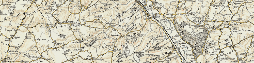 Old map of Titley Hill in 1899-1901