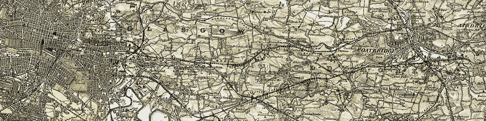 Old map of Barlanark in 1904-1905