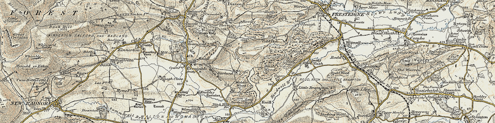 Old map of Barland in 1900-1903