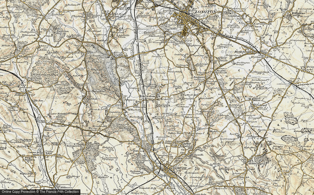 Old Map of Barlaston, 1902 in 1902
