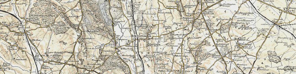 Old map of Barlaston in 1902