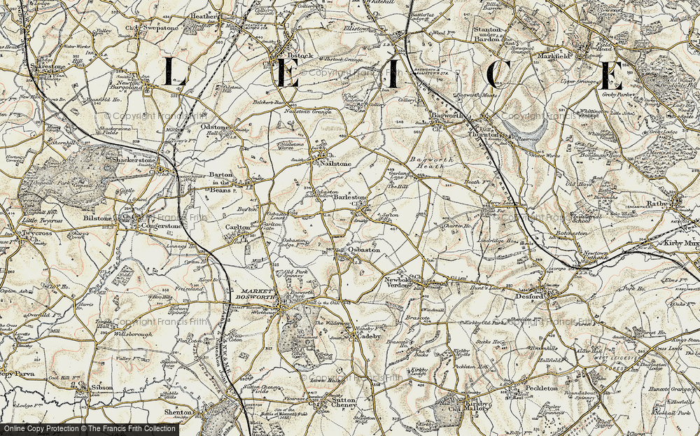 Old Map of Barlestone, 1901-1903 in 1901-1903