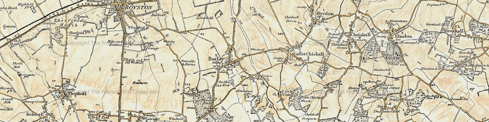 Old map of Barley in 1898-1901
