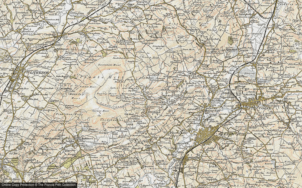 Old Map of Historic Map covering Aitken Wood in 1903-1904