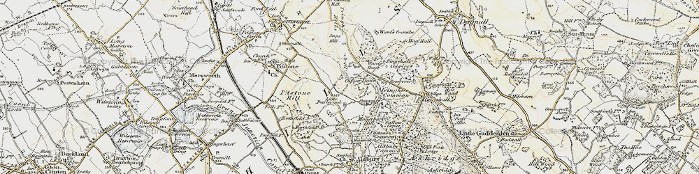 Old map of Barley End in 1898-1899