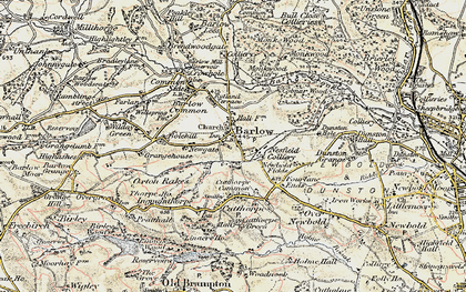 Old map of Barlow in 1902-1903
