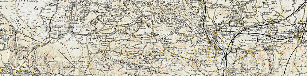 Old map of Barlow in 1902-1903