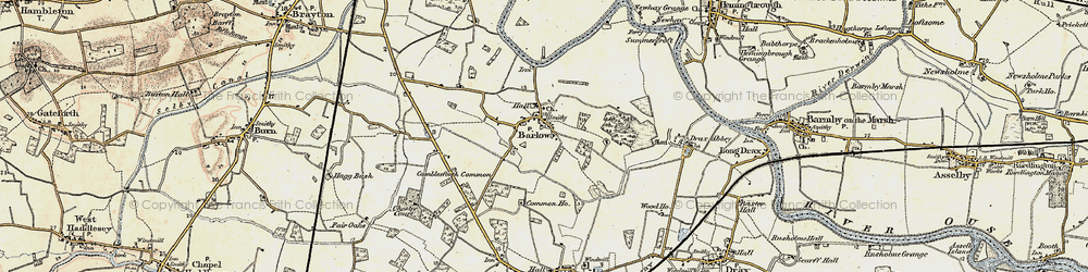 Old map of Barlow in 1903