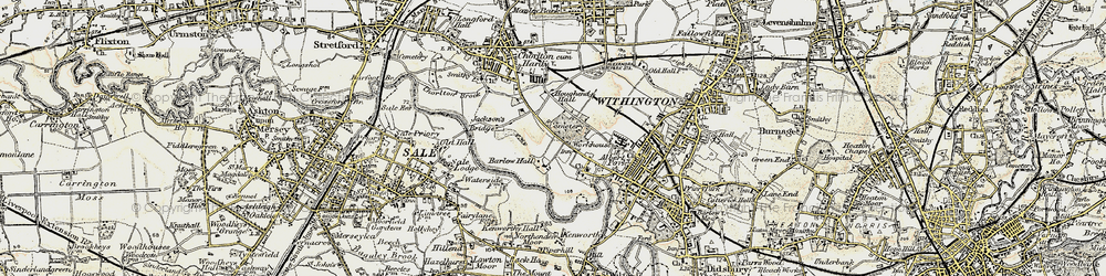 Old map of Barlow Moor in 1903