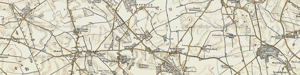 Old map of Barmer in 1901-1902