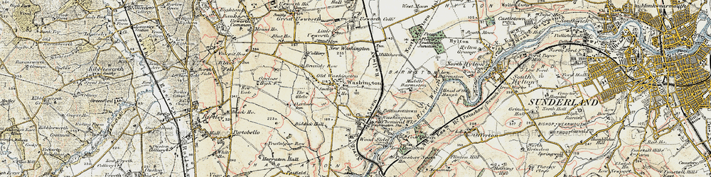 Old map of Barmston in 1901-1904