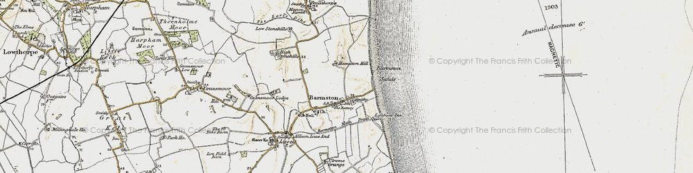 Old map of Barmston Sands in 1903-1904