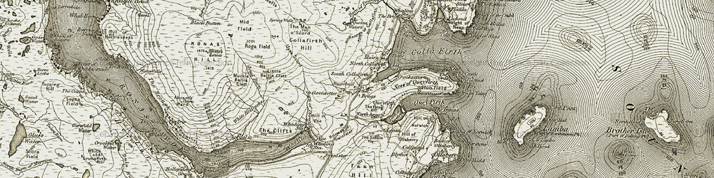 Old map of Barnafield in 1912