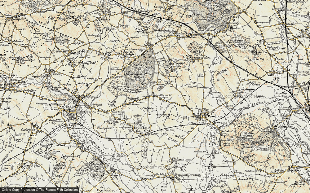 Old Map of Barnard Gate, 1898-1899 in 1898-1899