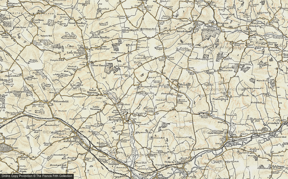 Old Map of Barnardiston, 1899-1901 in 1899-1901