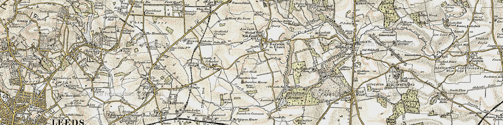 Old map of Barnbow Carr in 1903-1904