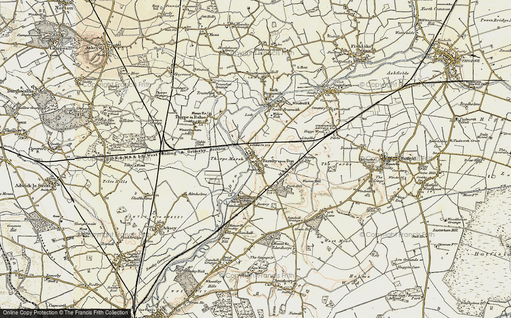 Old Map of Barnby Dun, 1903 in 1903