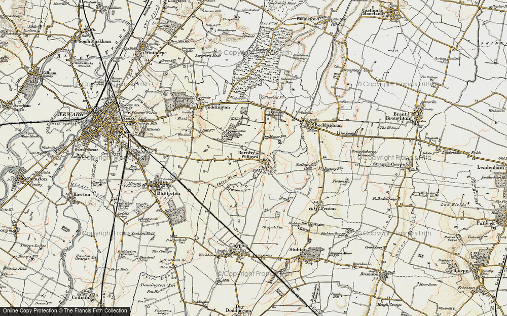 Old Map of Barnby in the Willows, 1902-1903 in 1902-1903