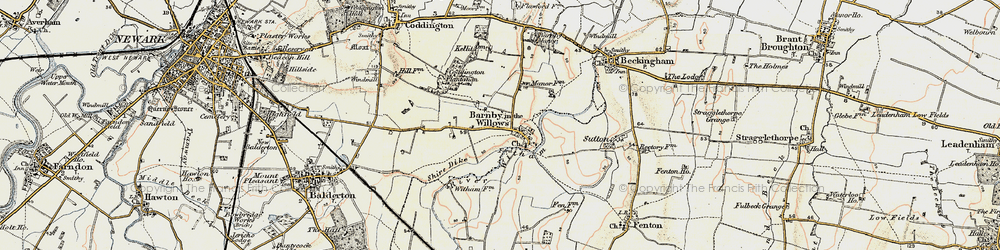 Old map of Barnby in the Willows in 1902-1903