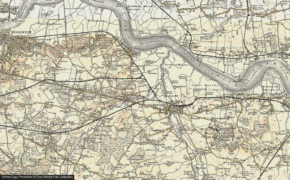 Old Map of Barnes Cray, 1897-1898 in 1897-1898