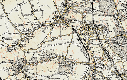 Old map of Barnet in 1897-1898