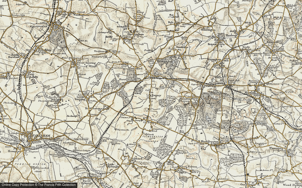 Old Map of Barney, 1901-1902 in 1901-1902