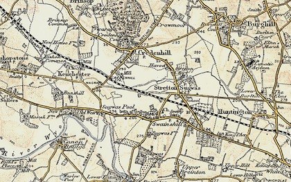 Old map of Barnfields in 1900-1901
