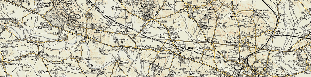 Old map of Barnfields in 1900-1901