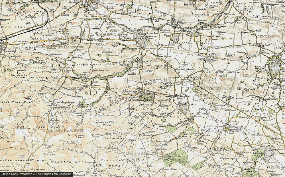 Old Map of Historic Map covering Barningham Park in 1903-1904