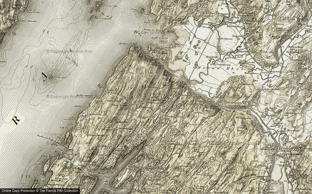 Old Map of Barnluasgan, 1906-1907 in 1906-1907