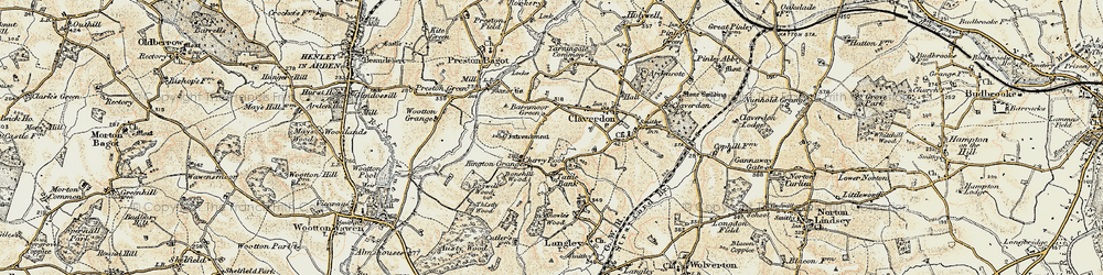 Old map of Barnmoor Green in 1899-1902