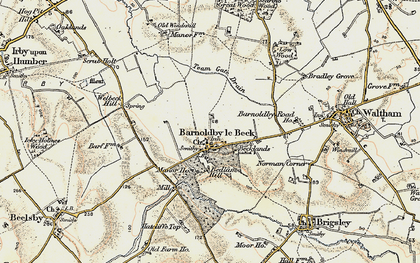 Old map of Barnoldby le Beck in 1903-1908