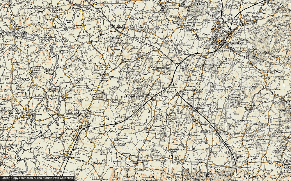 Old Map of Barns Green, 1898 in 1898