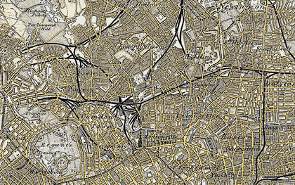 Old map of Barnsbury in 1897-1902