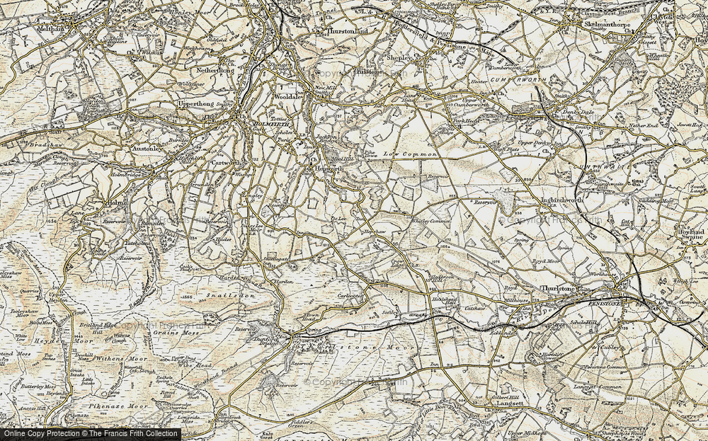 Old Map of Historic Map covering Law in 1903