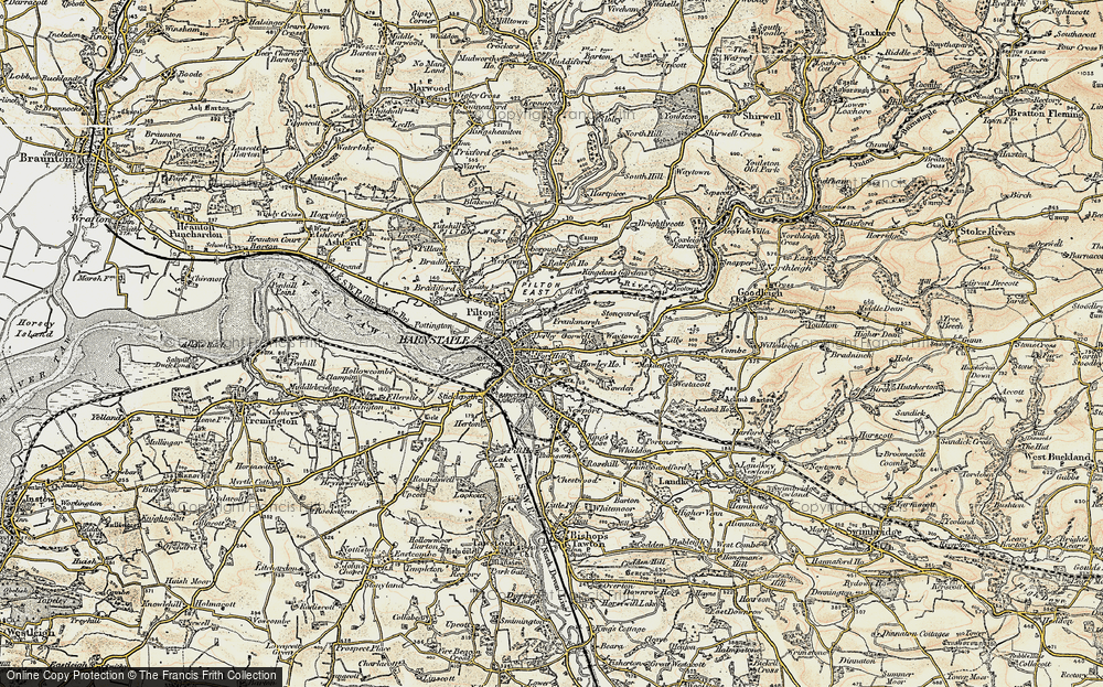 Old Map of Barnstaple, 1900 in 1900