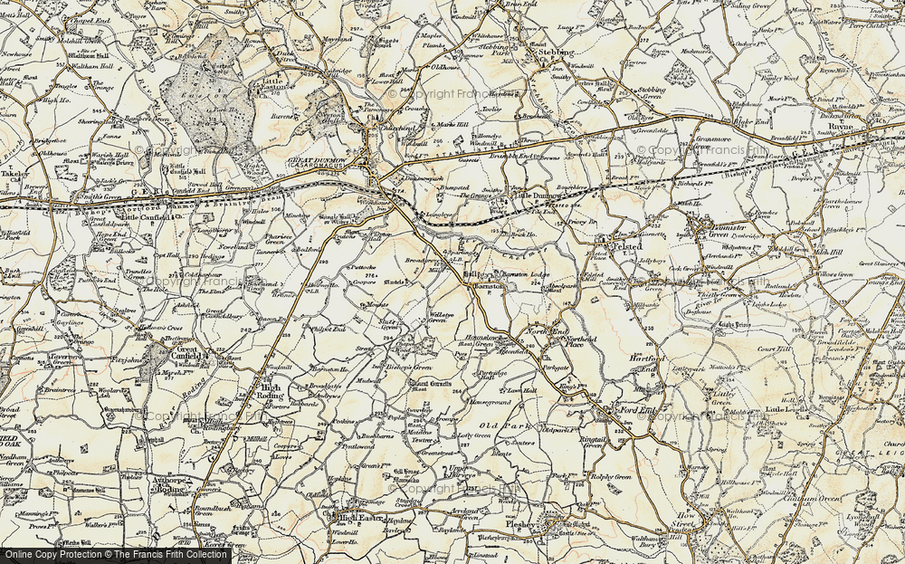 Old Map of Historic Map covering Broadgroves in 1898-1899