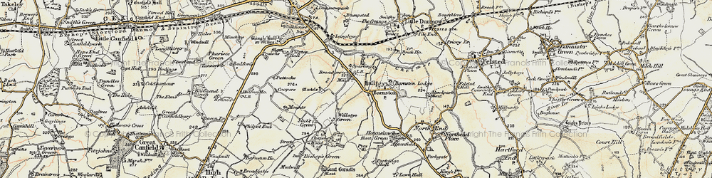 Old map of Barnston in 1898-1899