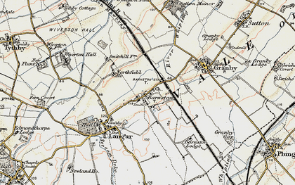 Old map of Whatton Fields in 1902-1903