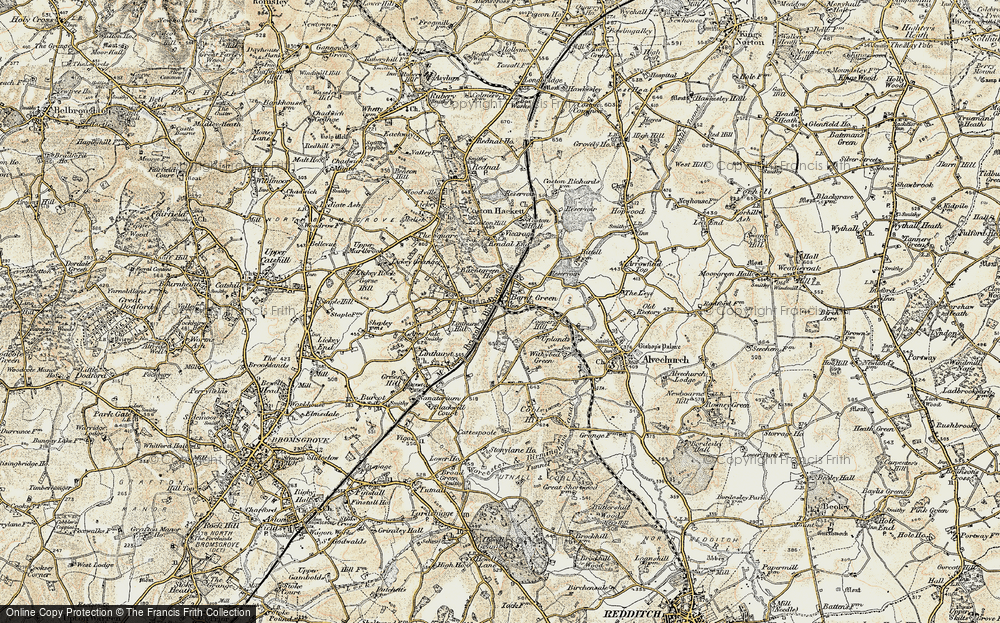 Old Map of Barnt Green, 1901-1902 in 1901-1902